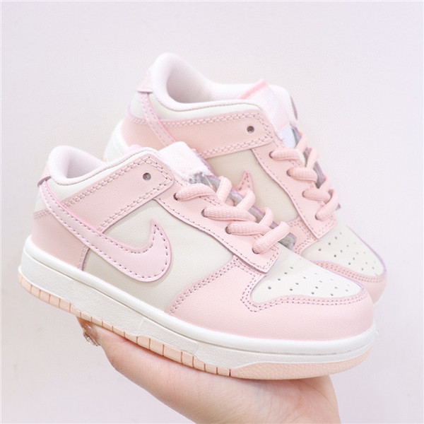 Youth Running Weapon SB Dunk Pink/Cream Shoes 006